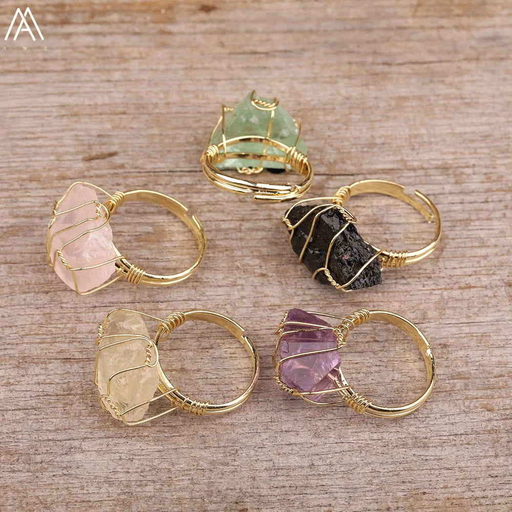 Handmade Gemstone Adjustable Ring