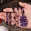 Large Amethyst Crystal Pendant Necklace