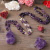 Large Amethyst Crystal Pendant Necklace