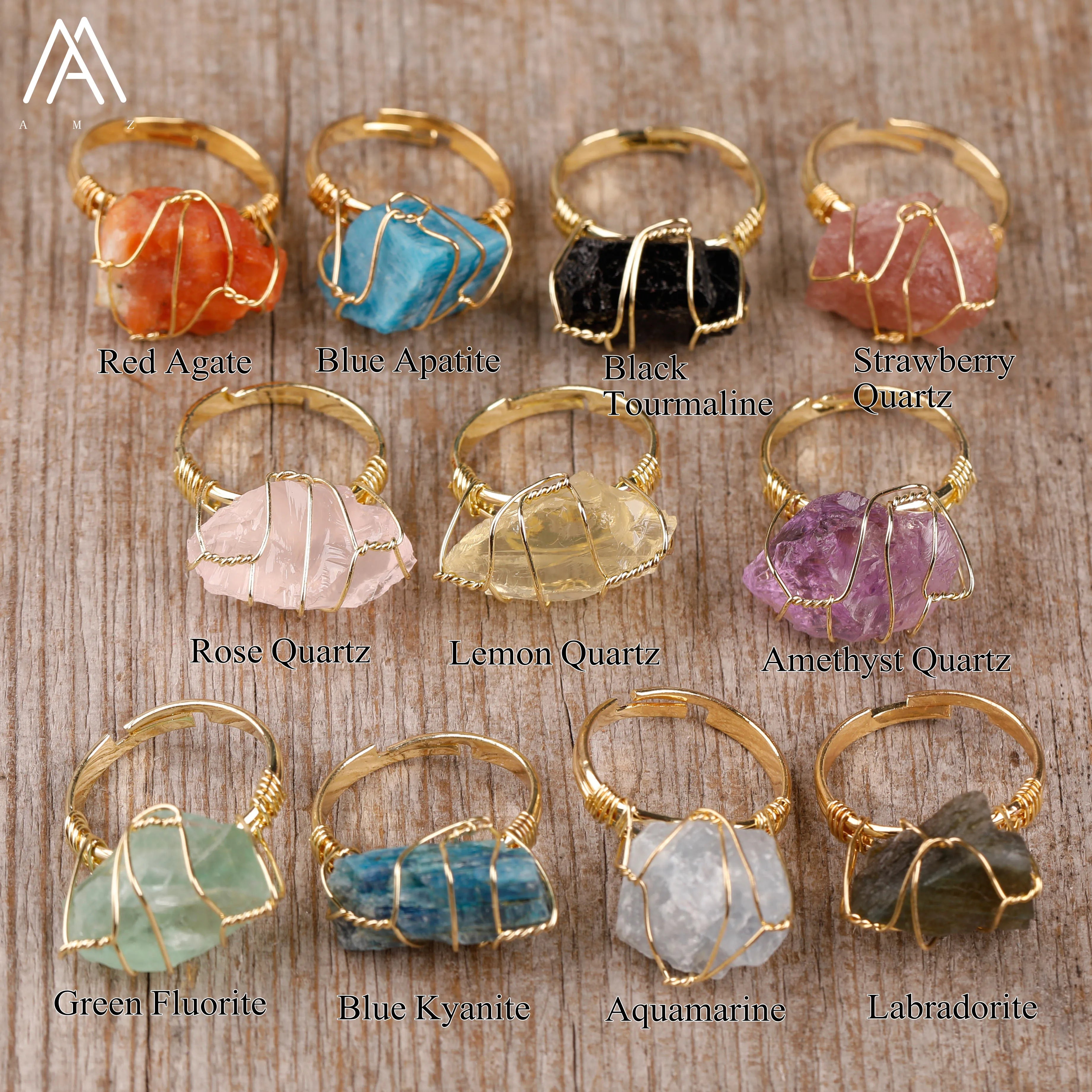 Handmade Gemstone Adjustable Ring