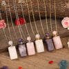 Natural Gemstone Bottle Necklaces