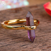 Crystal Pendant Gemstone Adjustable Ring