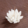 White Ceramic Lotus Flower Incense Burner For Calming Vibes