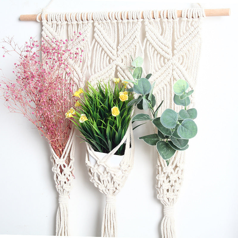 Woven Tapestry Bohemian Planter Pot Holder