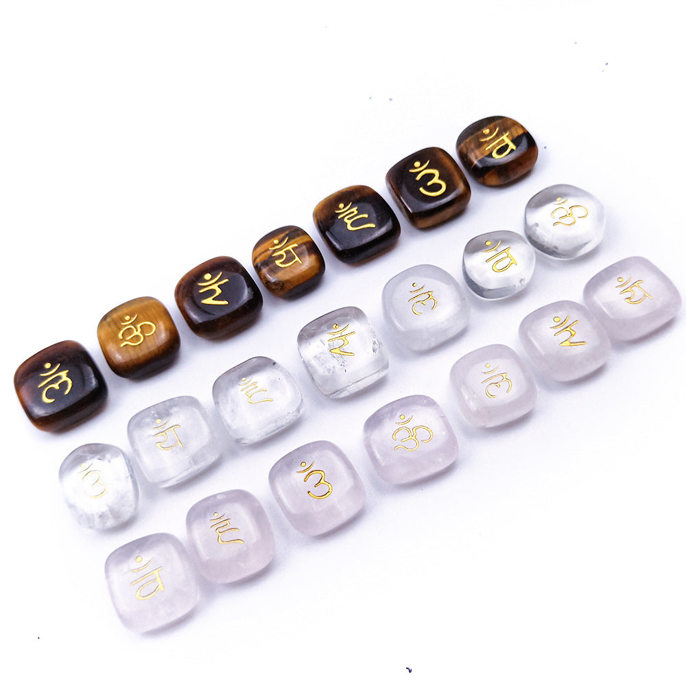 7 Chakra Symbol Natural Stones